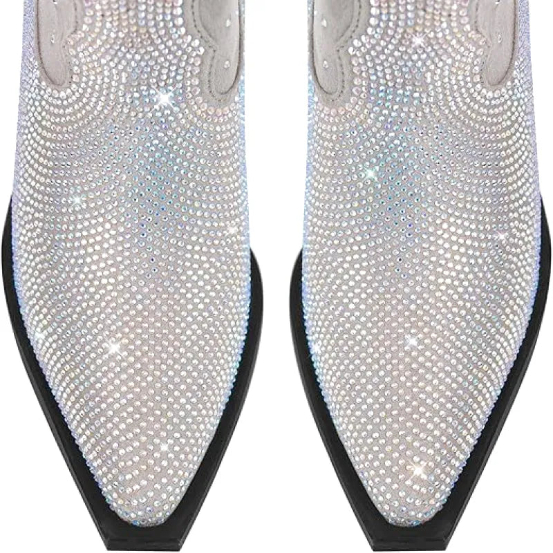 SADIE Cowgirl Boots - Shiny PU leather | Elegance & Stability - Yehaw