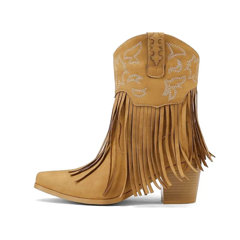 SAVANNAH Cowgirl Boots Fringe - Soft lining | Elegance & Stability - Yehaw