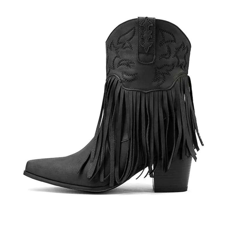 SAVANNAH Cowgirl Boots Fringe - Soft lining | Elegance & Stability - Yehaw