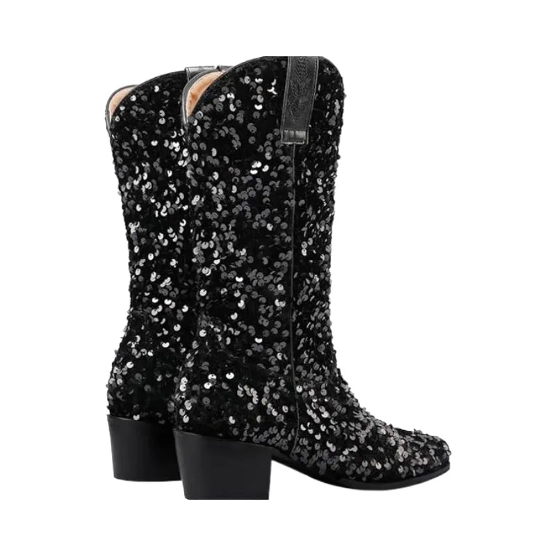 SHONA Cowgirl Boots Glitter – Soft lining | Style & Attitude - Yehaw