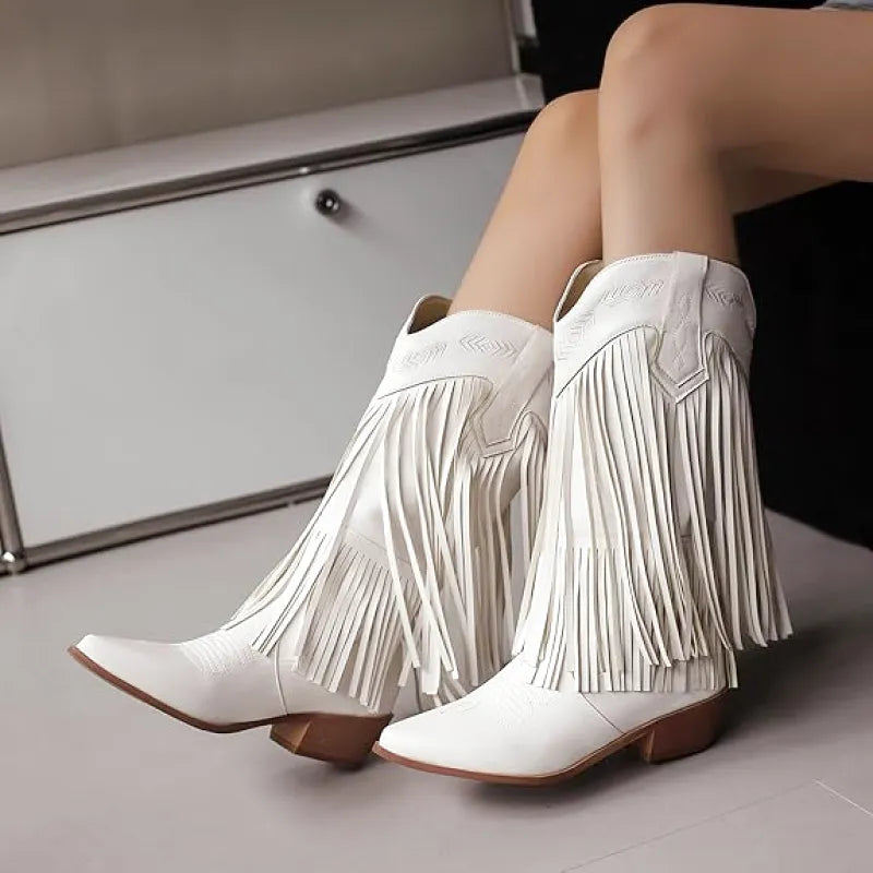 SKYE Cowgirl Boots Fringe - Soft lining | Elegance & Stability - Yehaw