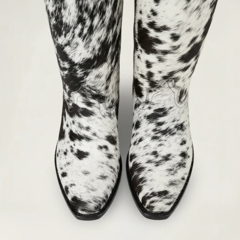 MILK Cowgirl Boots - Yehaw | Black & White - Yehaw