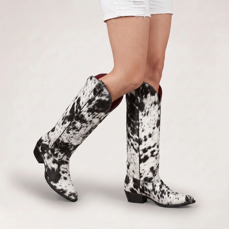 MILK Cowgirl Boots - Yehaw | Black & White - Yehaw