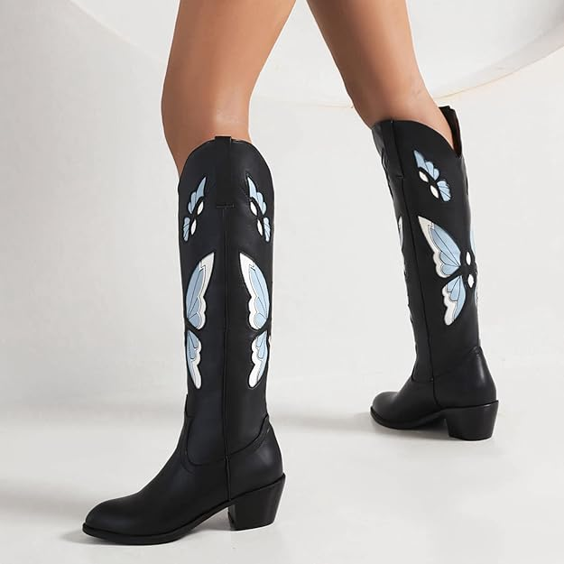 JESSIE Cowgirl Boots - Resistant PU leather | Elegance & Stability
