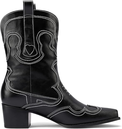 GRACIE Cowgirl Boots - Resistant PU leather | Elegance & Stability