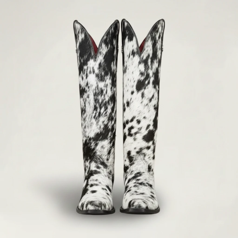 MILK Cowgirl Boots - Yehaw | Black & White - Yehaw