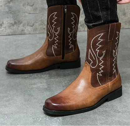 JOHNNY Mens Cowboy Boots - Yehaw | Black & Brown