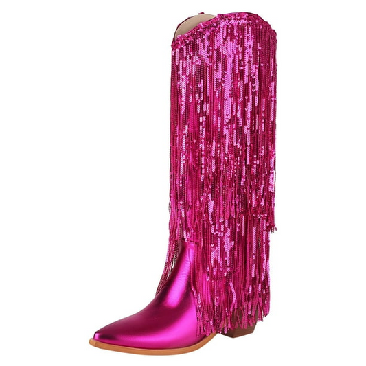 HELEN Cowgirl Boots Fringe - Clog Heel | Top of the range comfort - Yehaw