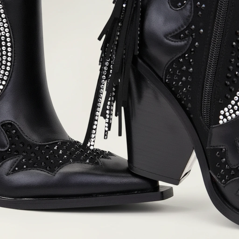 NELLIE Cowgirl Boots - Yehaw | Black - Yehaw
