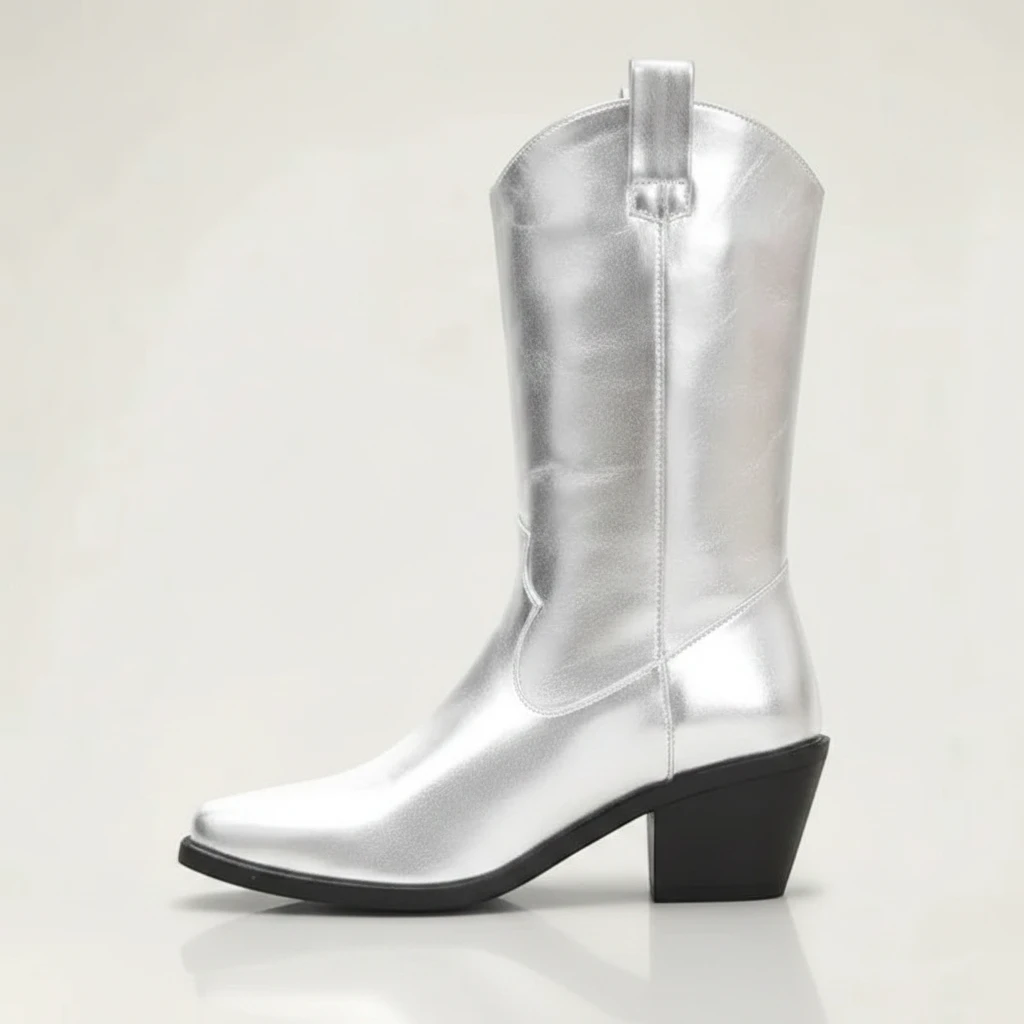 HAZEL Cowgirl Boots - Yehaw | Silver