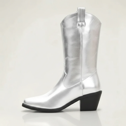 HAZEL Cowgirl Boots - Yehaw | Silver