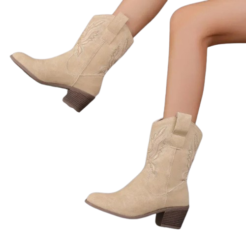 CASSIDY Cowgirl Boots - Resistant PU leather | Elegance & Stability - Yehaw