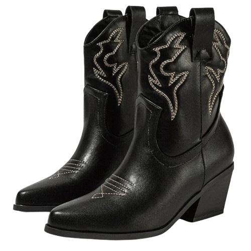 LYNN Cowgirl Boots - Resistant PU leather | Elegance & Stability - Yehaw