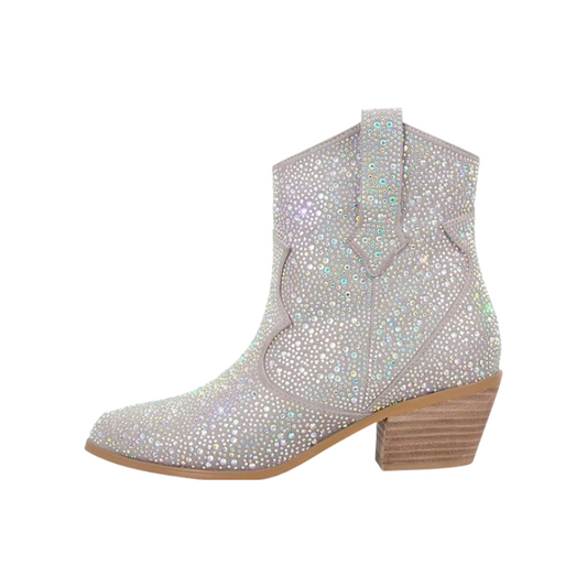 SASHA Cowgirl Boots - Shiny PU leather | Elegance & Stability