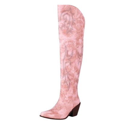 BELLE Cowgirl Boots - Resistant PU leather | Elegance & Stability - Yehaw