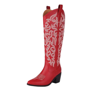 BETTY Cowgirl Boots - Resistant PU leather | Elegance & Stability - Yehaw