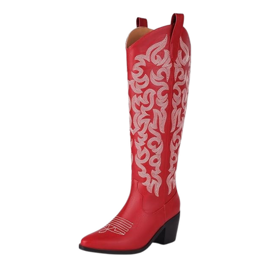 BETTY Cowgirl Boots - Resistant PU leather | Elegance & Stability - Yehaw