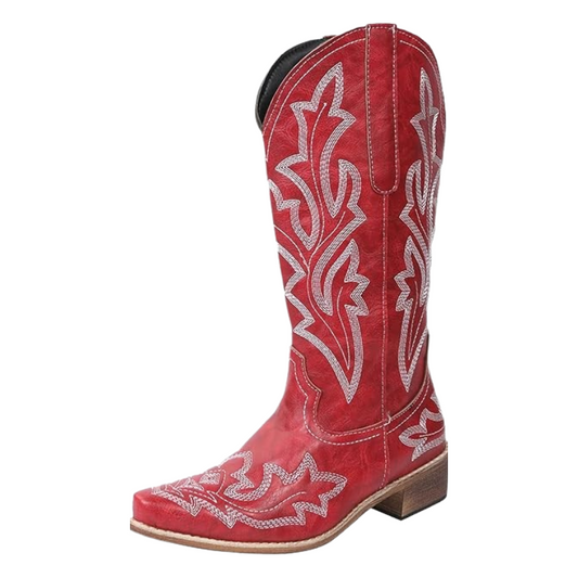 FANNY Cowgirl Boots - Resistant PU leather | Elegance & Stability