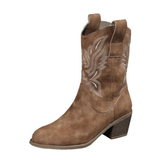 SANDY Cowgirl Boots - Resistant PU leather | Elegance & Stability - Yehaw