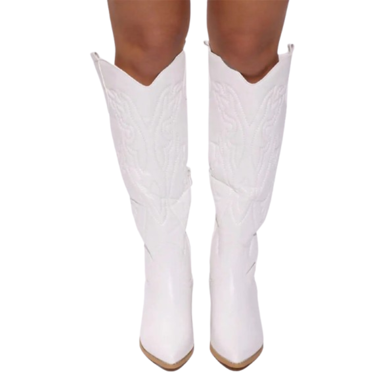 DELANEY Cowgirl Boots - Resistant PU leather | Elegance & Stability - Yehaw