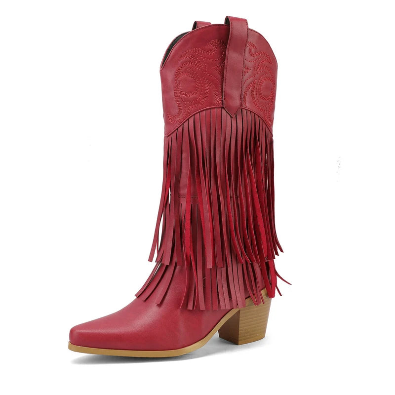 DIAMOND Cowgirl Boots Fringe - Soft lining | Elegance & Stability - Yehaw