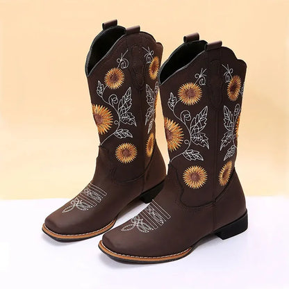 BROOK Cowgirl Boots - Resistant PU leather | Elegance & Stability - Yehaw