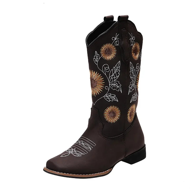 BROOK Cowgirl Boots - Resistant PU leather | Elegance & Stability - Yehaw