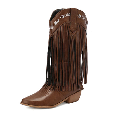 SKYE Cowgirl Boots Fringe - Soft lining | Elegance & Stability - Yehaw