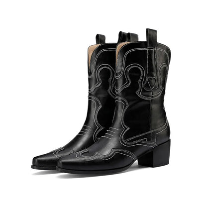 GRACIE Cowgirl Boots - Resistant PU leather | Elegance & Stability - Yehaw