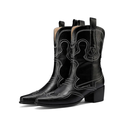 GRACIE Cowgirl Boots - Resistant PU leather | Elegance & Stability - Yehaw