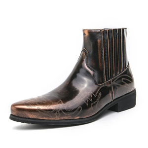 CHUCK Mens Cowboy Boots - Tough PU Leather | Timeless Style