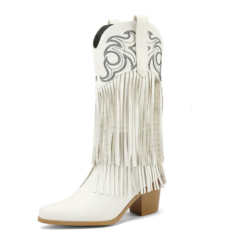 DIAMOND Cowgirl Boots Fringe - Soft lining | Elegance & Stability - Yehaw
