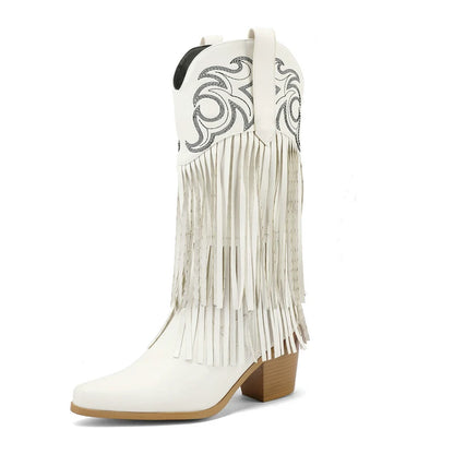 DIAMOND Cowgirl Boots Fringe - Soft lining | Elegance & Stability - Yehaw
