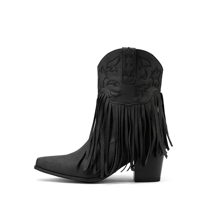 SAVANNAH Cowgirl Boots Fringe - Soft lining | Elegance & Stability - Yehaw