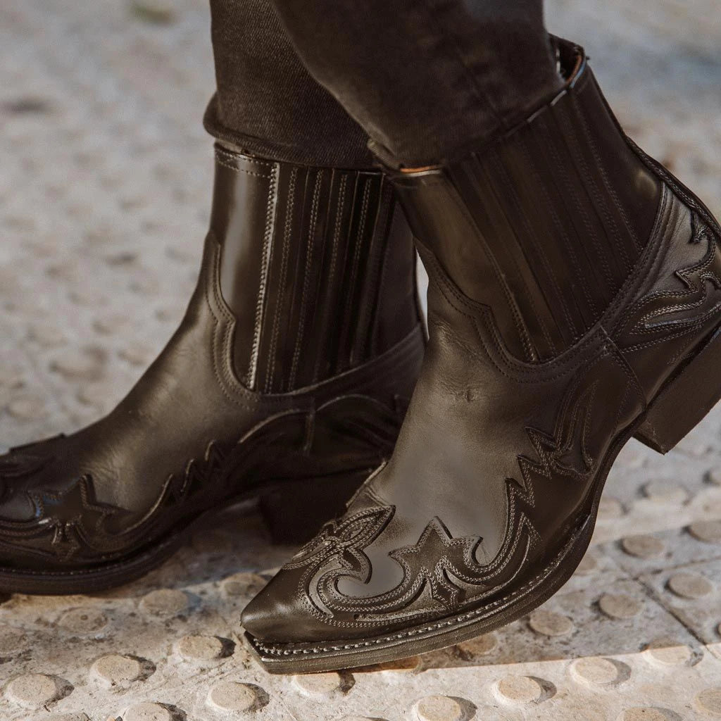 TOMMY Mens Cowboy Boots - PU Leather | Bold Design & Fit - Yehaw