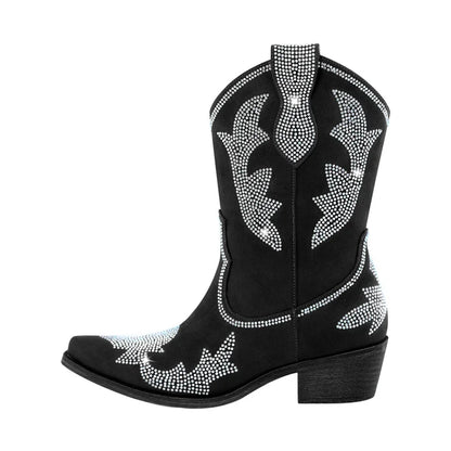 PEGGY Cowgirl Boots - Shiny PU leather | Elegance & Stability - Yehaw