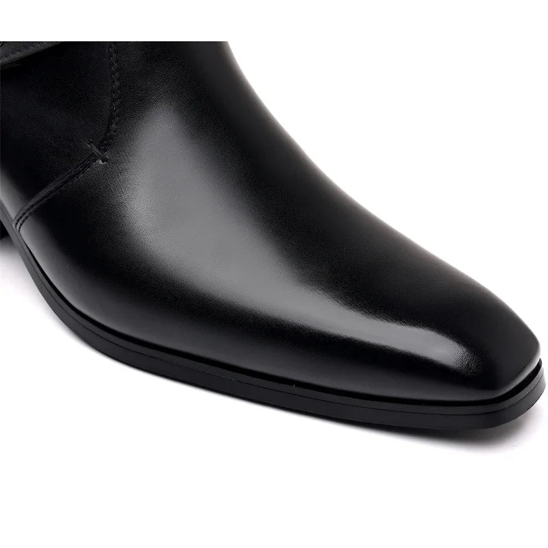 GEORGE Mens Cowboy Boots - PU Leather | Sturdy & Sharp - Yehaw