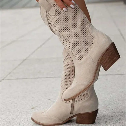 BARB Cowgirl Boots - Resistant PU leather | Elegance & Stability - Yehaw