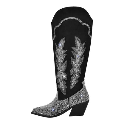 SADIE Cowgirl Boots - Shiny PU leather | Elegance & Stability - Yehaw