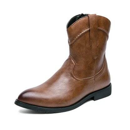 JIMMY Mens Cowboy Boots - PU Leather | Reliable & Clean Look - Yehaw