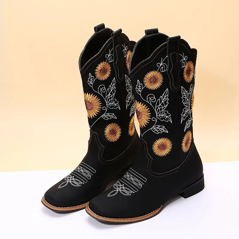 BROOK Cowgirl Boots - Resistant PU leather | Elegance & Stability - Yehaw