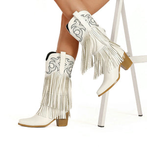 DIAMOND Cowgirl Boots Fringe - Soft lining | Elegance & Stability - Yehaw