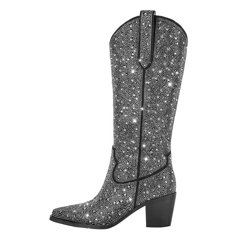 LOVE Cowgirl Boots - Shiny PU leather | Elegance & Stability - Yehaw