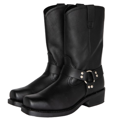 GHOST Mens Cowboy Boots - PU Leather | Reliable & Clean Look - Yehaw