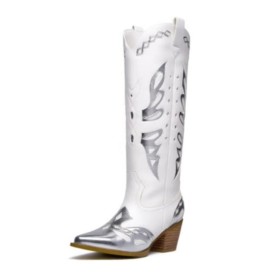 SAVANNAH Cowgirl Boots - Yehaw | Silver