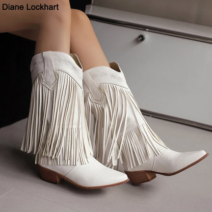 SKYE Cowgirl Boots Fringe - Soft lining | Elegance & Stability - Yehaw
