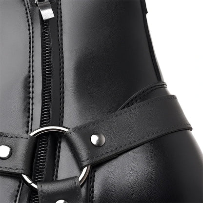 GEORGE Mens Cowboy Boots - PU Leather | Sturdy & Sharp - Yehaw