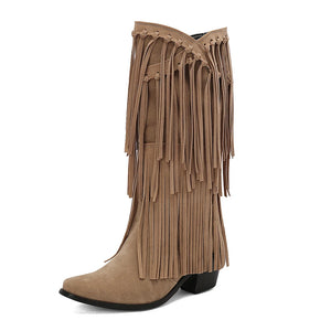 POPPY Cowgirl Boots Fringe - Soft lining | Elegance & Stability - Yehaw