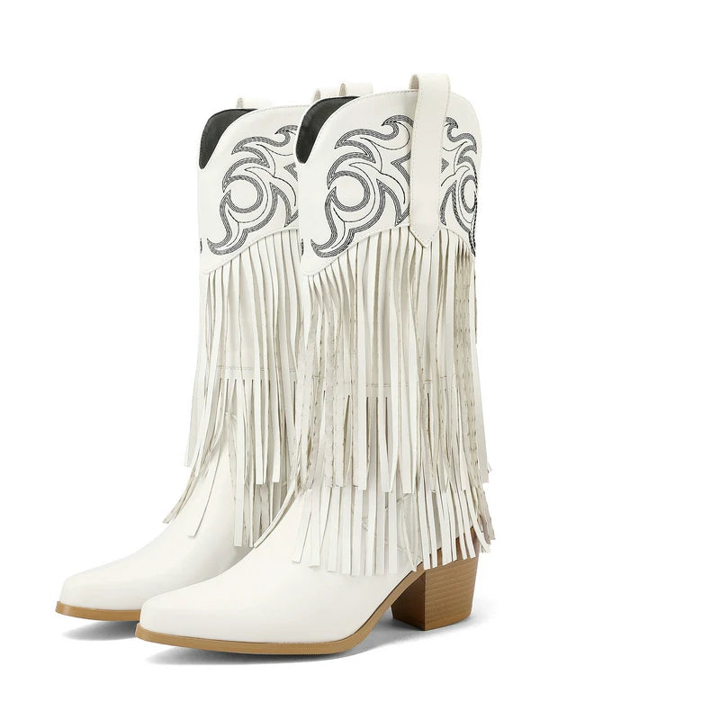 DIAMOND Cowgirl Boots Fringe - Soft lining | Elegance & Stability - Yehaw