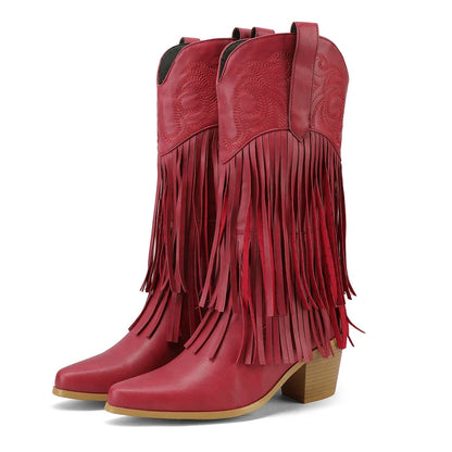 DIAMOND Cowgirl Boots Fringe - Soft lining | Elegance & Stability - Yehaw